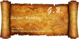Gajer Mihály névjegykártya
