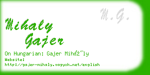 mihaly gajer business card